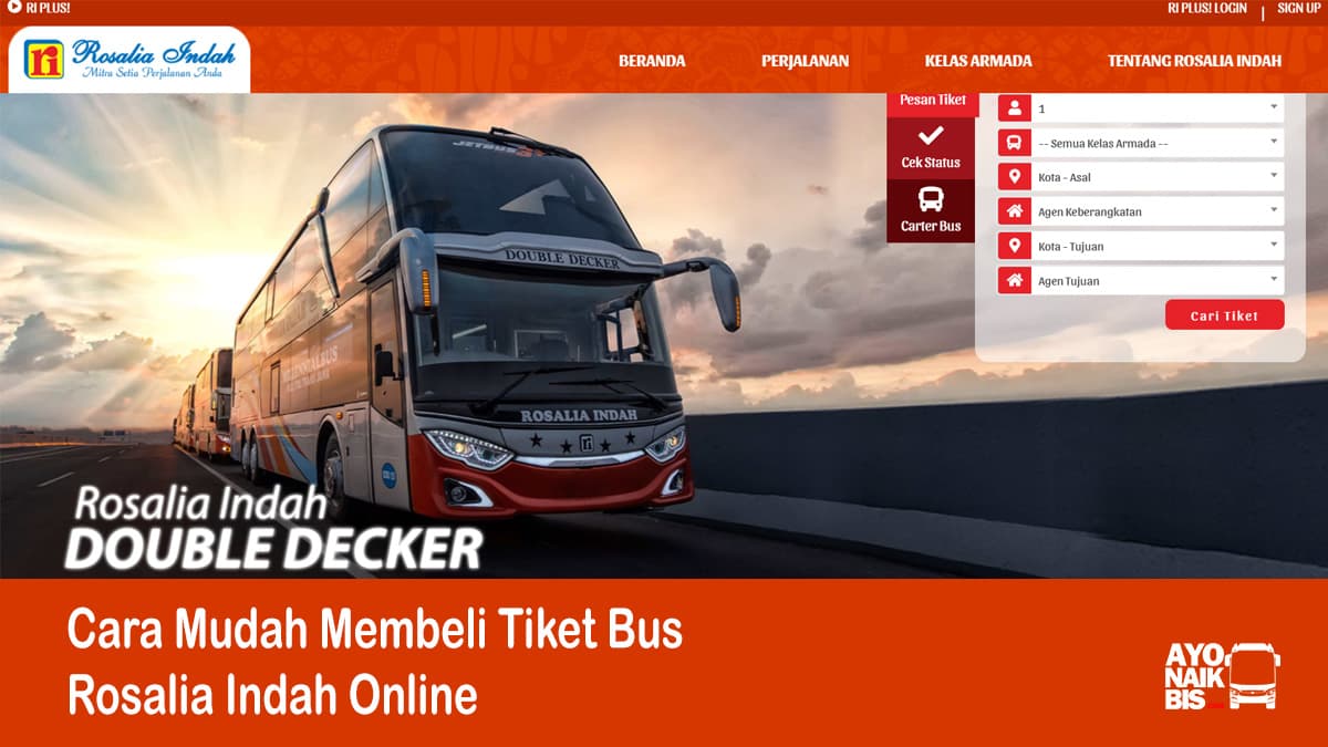 Ticket web website online indah www co rosalia id Sleeper Bus