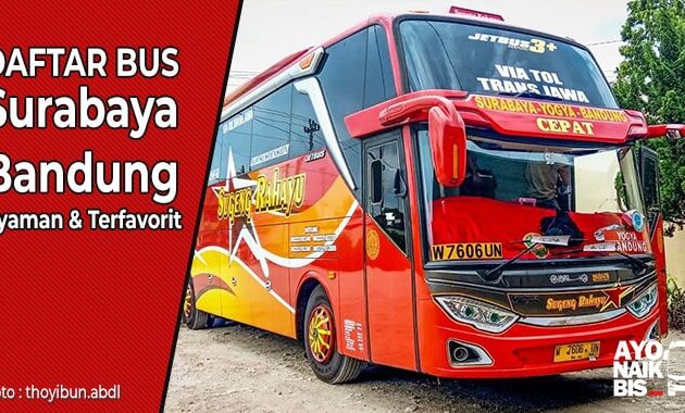 Bus malam Surabaya Bandung