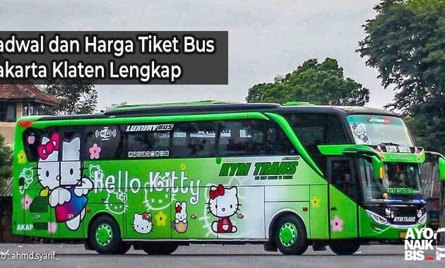 Tiket Bus Jakarta Klaten