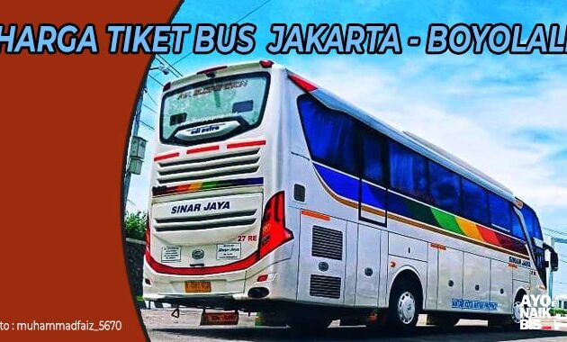 Harga Tiket Bus Jakarta Boyolali