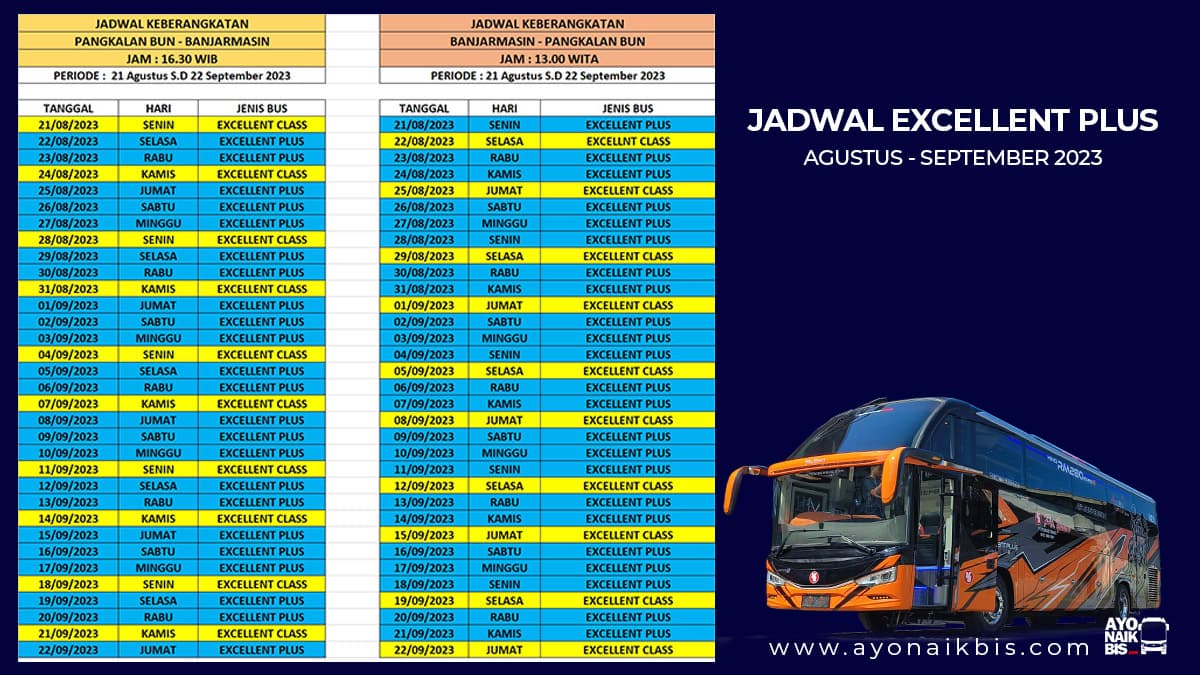 Jadwal Bus Yessoe Excellent Plus