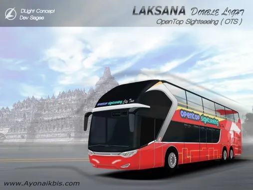 Desain bus Double Decker Dlight OTS