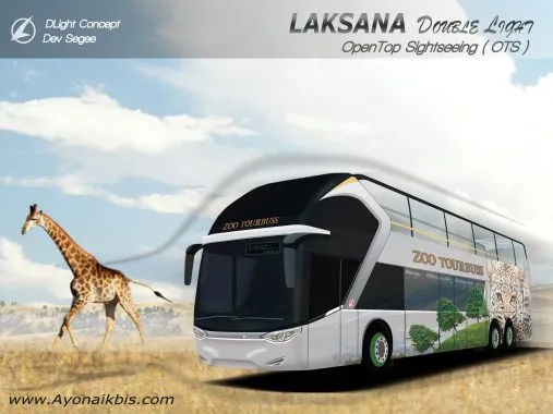 Desain bus Double Decker Dlight OTS