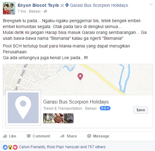Jangan Nodai Komunitas Penggemar Bus