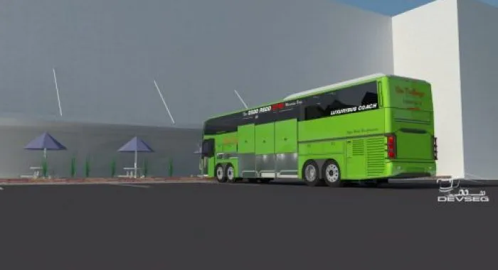 Tampilan bekalang bus