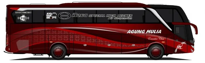 Livery bus Agung Mulia