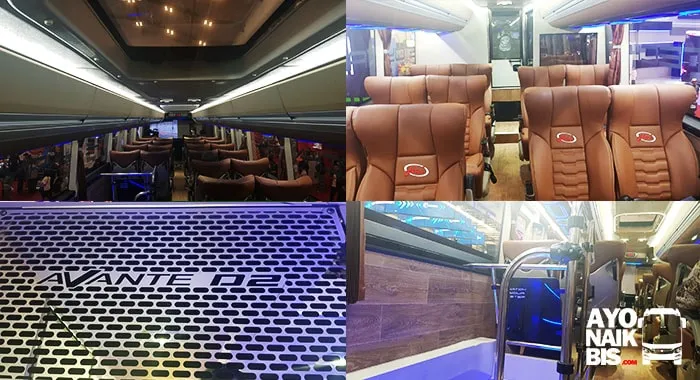 Interior lantai atas bus double Decker