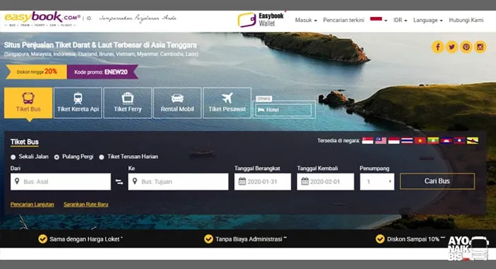 Pilih Keberangkatan Tiket Bus