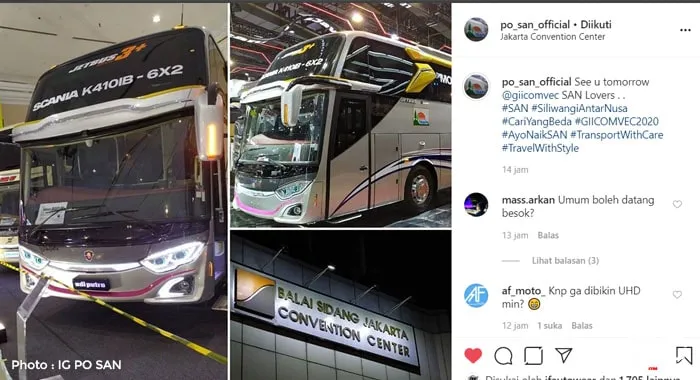 Bus PO SAN Bengkulu