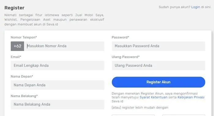 Cara Daftar Seva Id