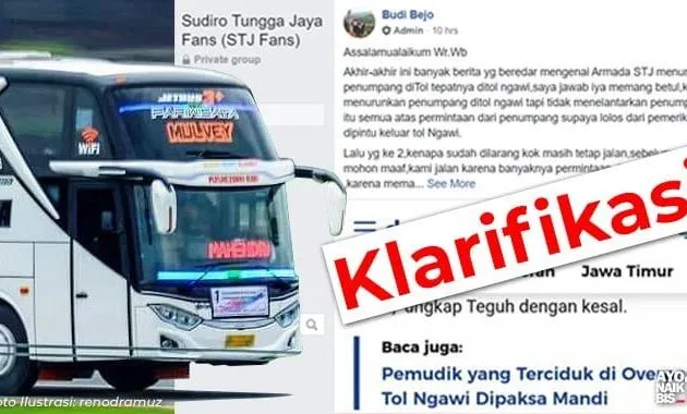 Klarifikasi bus Agam Tungga Jaya