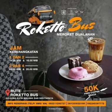 Ngopi didalam Bus 27 Trans Roketto Bus