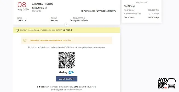 Bayar Tiket Haryanto