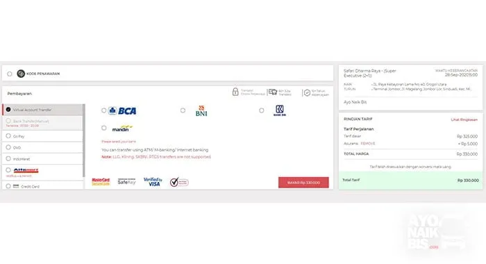 Metode Pembayaran Redbus